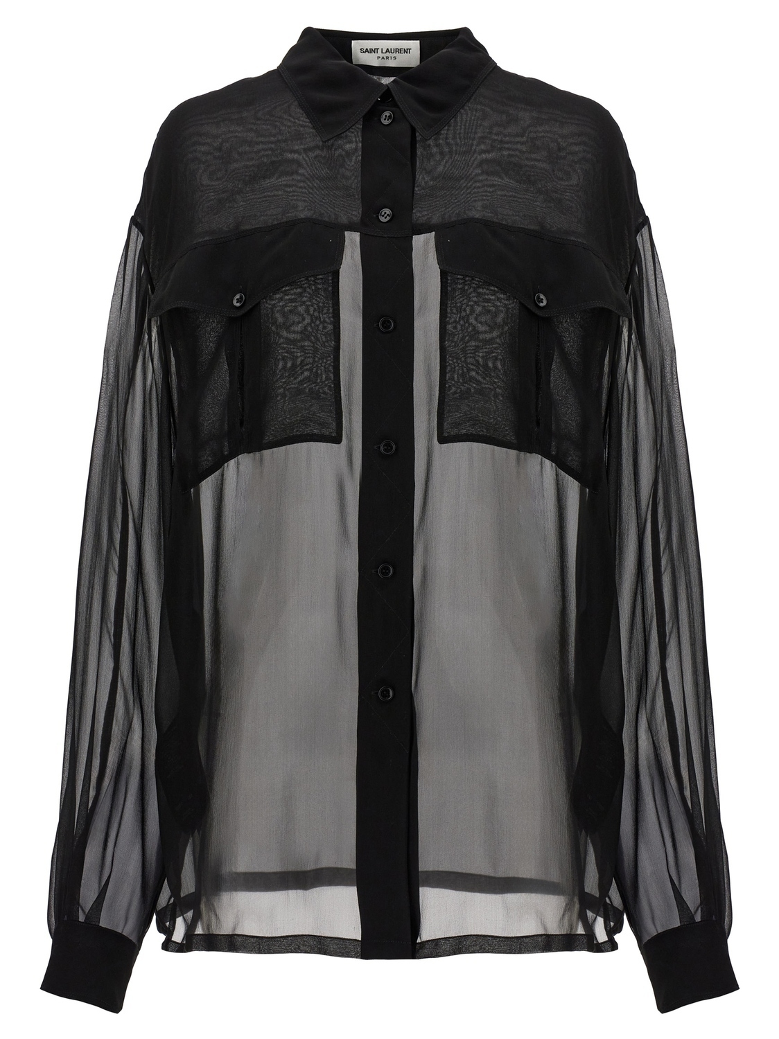 Рубашка из шелкового муслина SAINT LAURENT, черный
Рубашка из шелкового муслина SAINT LAURENT, черный