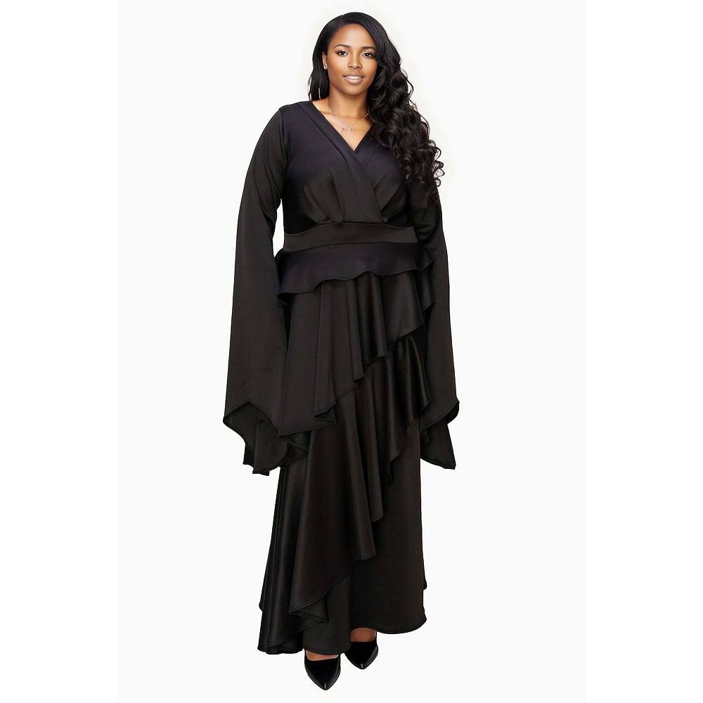 Драматическое платье Zeta с оборками больших размеров L I V D, черный
Драматическое платье Zeta с оборками больших размеров L I V D, черный