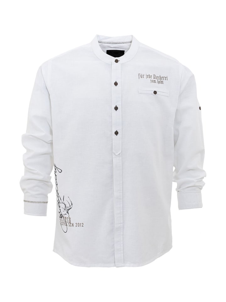 Рубашка с воротником-стойкой JEFF DAVIS белого цвета Hangowear
Рубашка с воротником-стойкой JEFF DAVIS белого цвета Hangowear