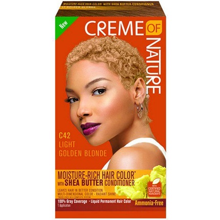 Creme of Nature Moisture Rich Hair Color C42 Светло-золотистый блондин Gold 1 шт
Creme of Nature Moisture Rich Hair Color C42 Светло-золотистый блондин Gold 1 шт