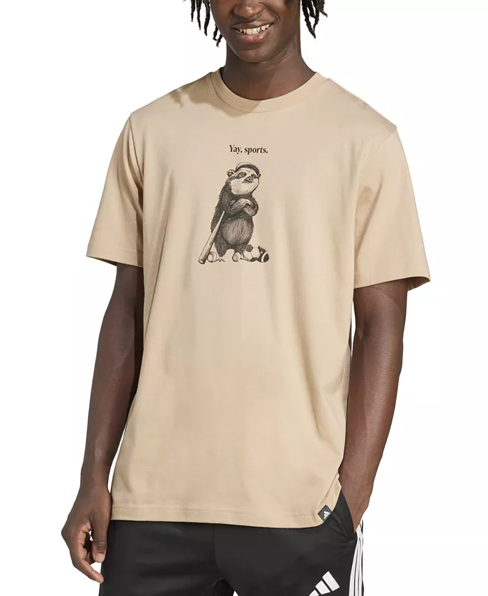 Мужская футболка с принтом «Yay Sloth» adidas, коричневый/бежевый
Мужская футболка с принтом «Yay Sloth» adidas, коричневый/бежевый