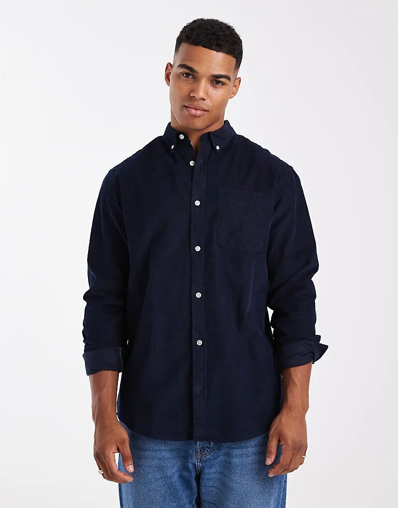 Рубашка вельвета Jack & Jones с карманом темно-синего цвета
Рубашка вельвета Jack & Jones с карманом темно-синего цвета