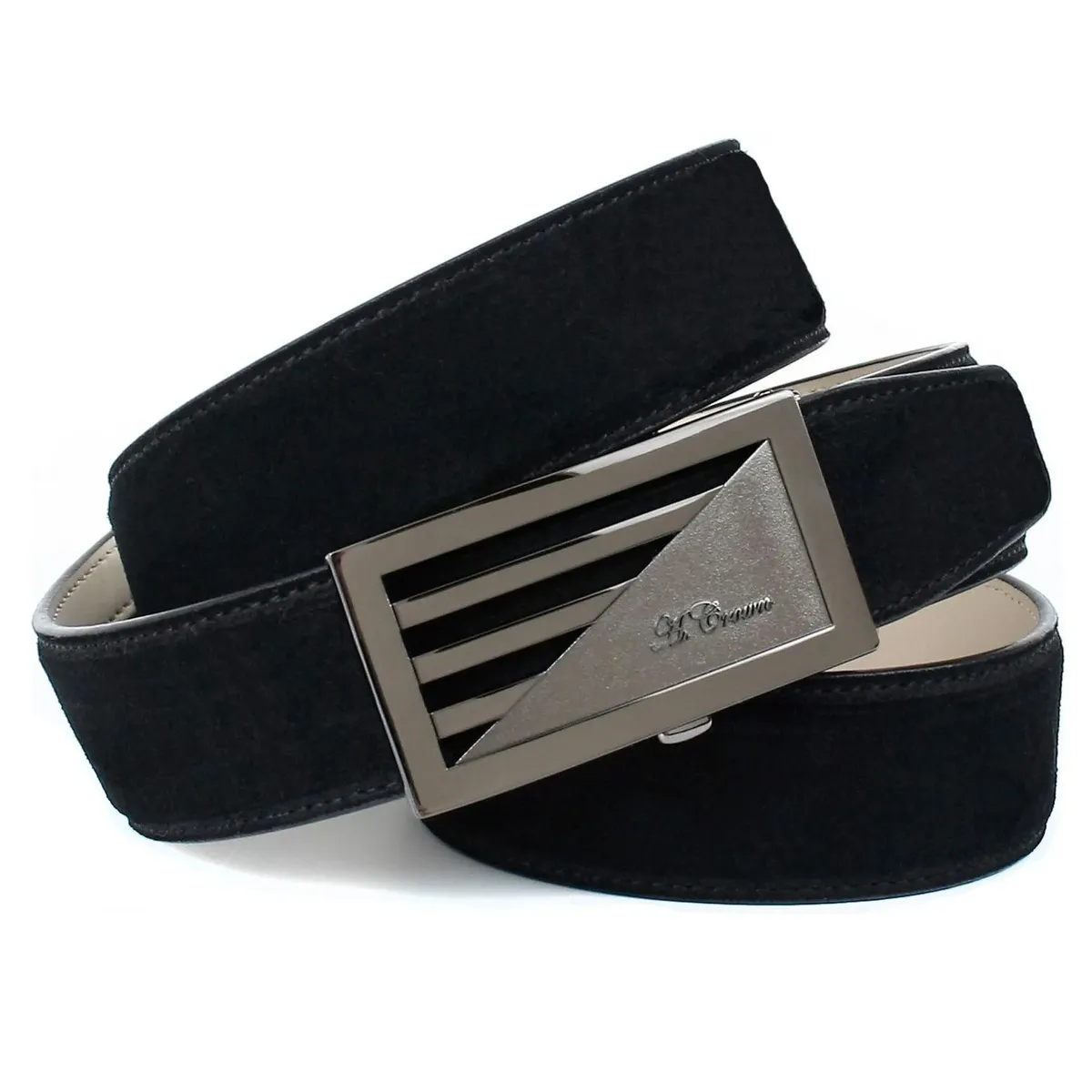 Кожаный ремень Anthoni Crown с блестящей пряжкой, имитация замши, черный
Кожаный ремень Anthoni Crown с блестящей пряжкой, имитация замши, черный