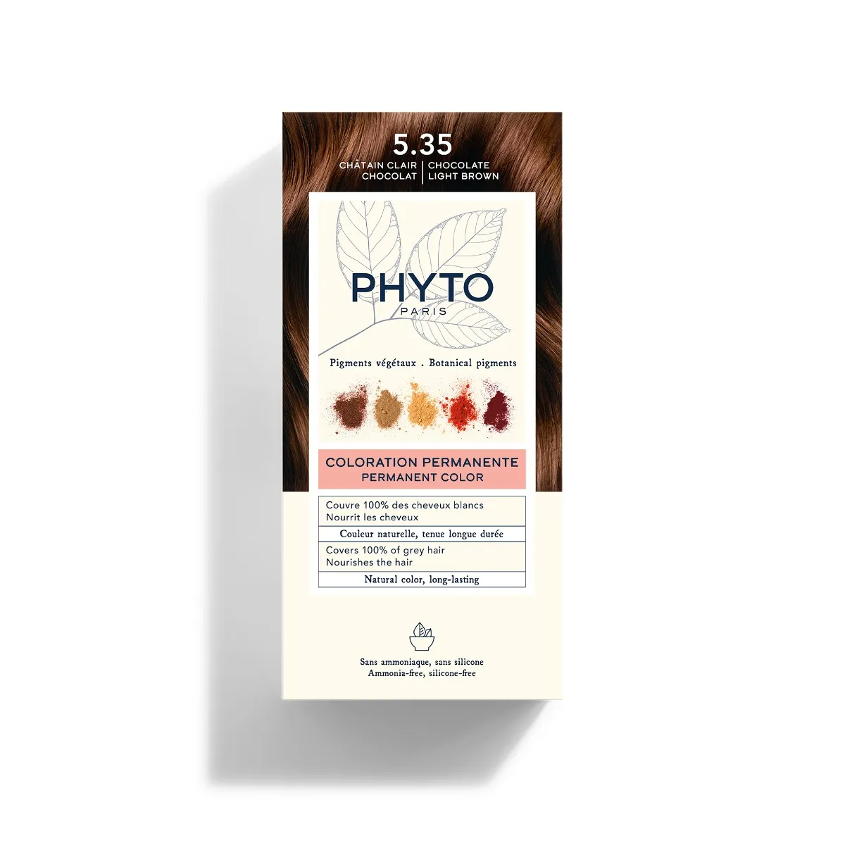 Phyto Phytocolor 5.35 Перманентное окрашивание Светло-русый шоколад без аммиака 100% покрытие седых волос
Phyto Phytocolor 5.35 Перманентное окрашивание Светло-русый шоколад без аммиака 100% покрытие седых волос