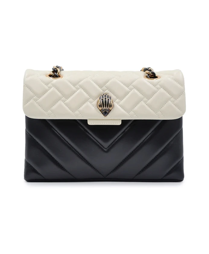 Черная кожаная стеганая сумка Kensington Kurt Geiger, черный
Черная кожаная стеганая сумка Kensington Kurt Geiger, черный