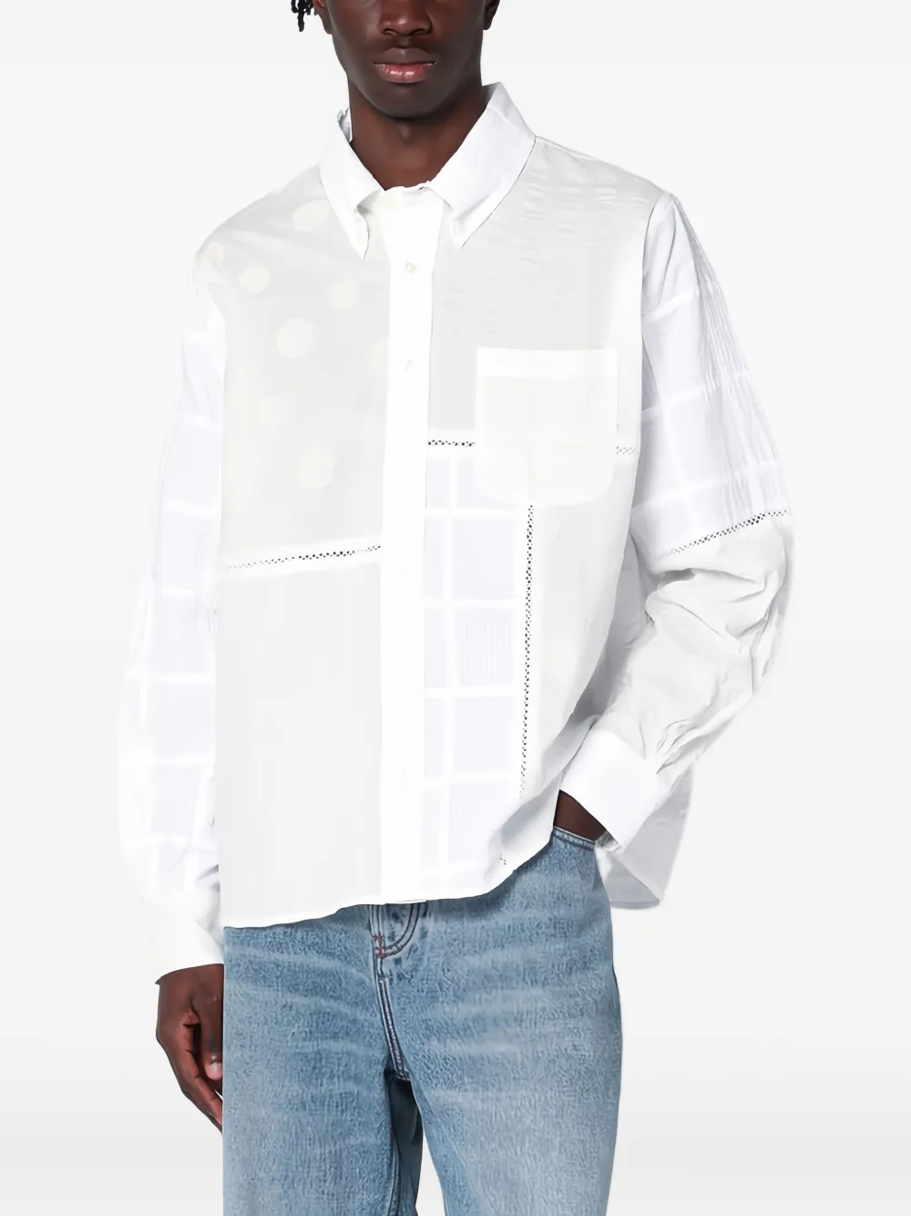 Рубашка в технике пэчворк Brain Dead, белый
Рубашка в технике пэчворк Brain Dead, белый