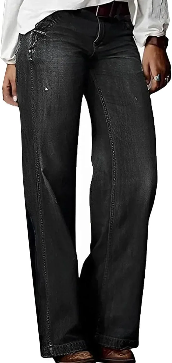 Женские джинсы с высокой посадкой и декором Am Direct
Женские джинсы с высокой посадкой и декором Am Direct