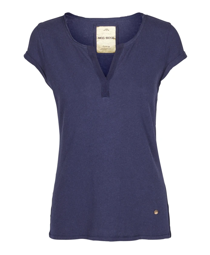 Темно-Синяя футболка с круглым вырезом Mos Mosh, синий
Темно-Синяя футболка с круглым вырезом Mos Mosh, синий