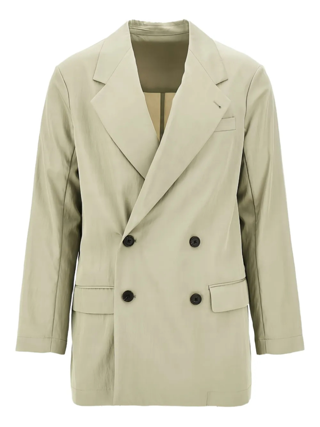 Двубортный блейзер Emporio Armani, нейтральный
Двубортный блейзер Emporio Armani, нейтральный