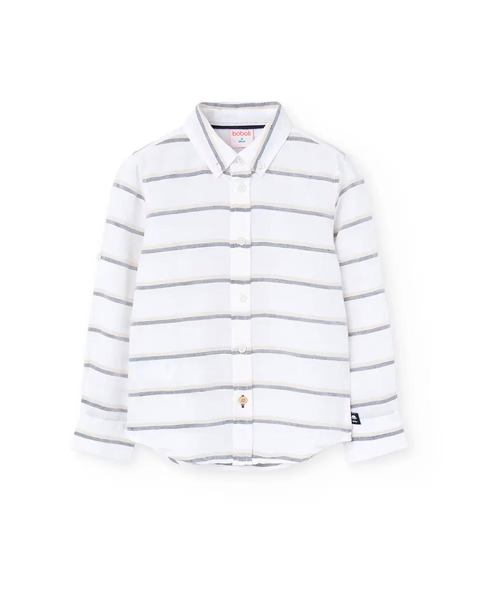 Полосатая рубашка для мальчика с длинными рукавами Boboli, белый
Полосатая рубашка для мальчика с длинными рукавами Boboli, белый