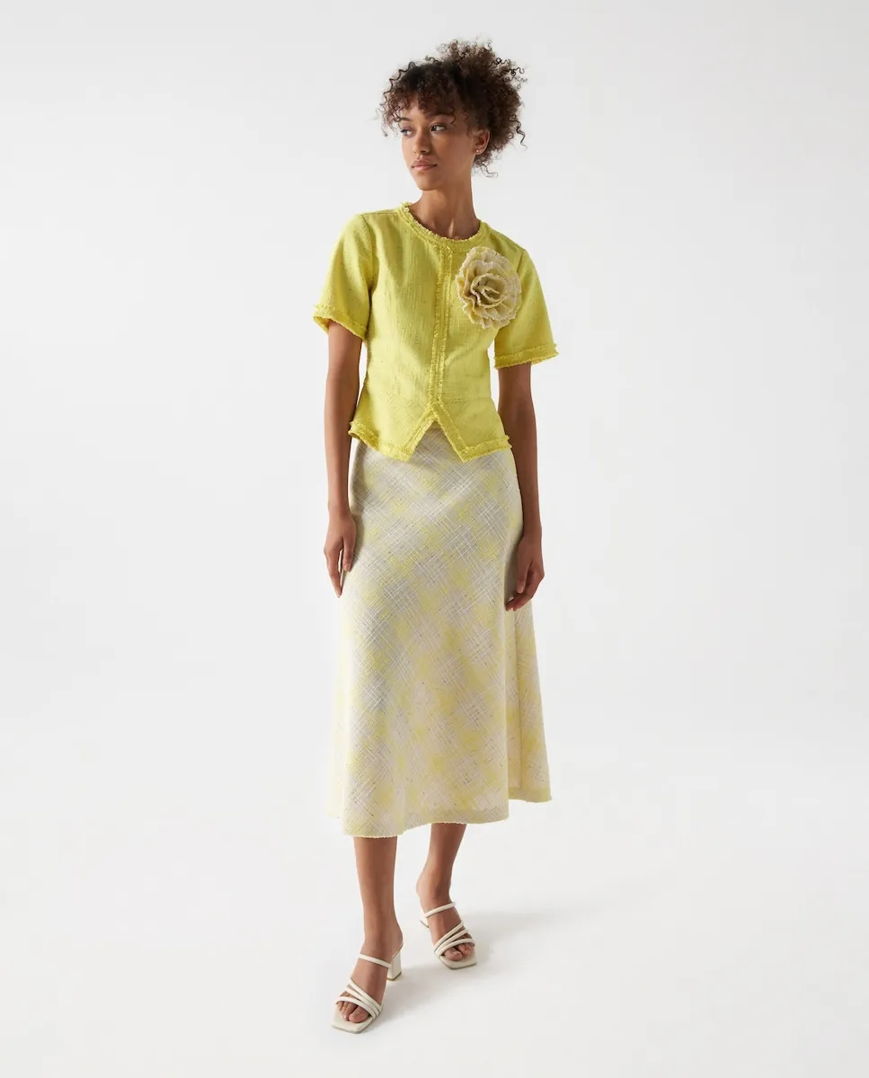 Юбка миди из твида Salsa Jeans, желтый
Юбка миди из твида Salsa Jeans, желтый