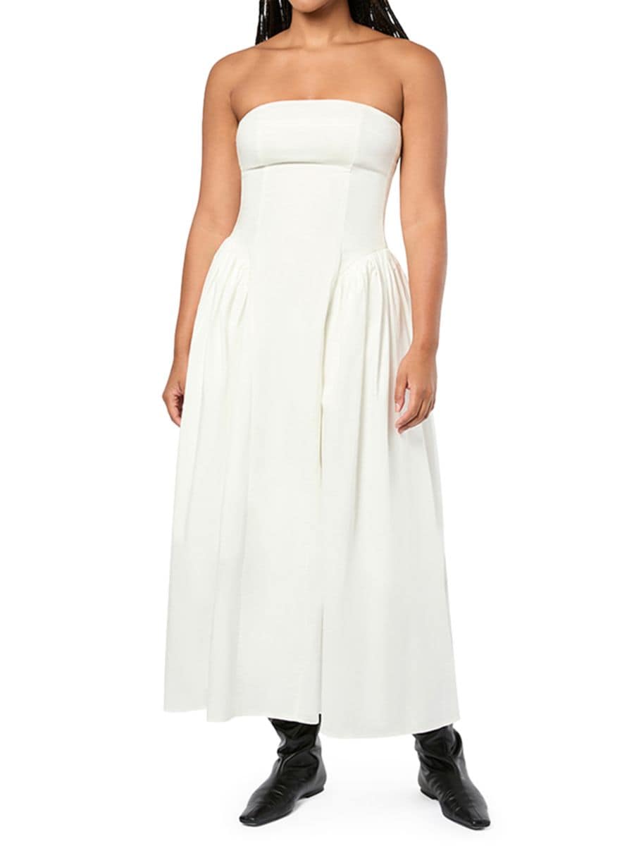 Платье-миди без бретелек с корсетом WeWoreWhat, белый
Платье-миди без бретелек с корсетом WeWoreWhat, белый