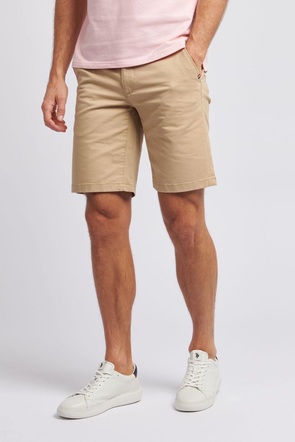 Мужские классические шорты-чиносы U.S. Polo Assn, коричневый 
Мужские классические шорты-чиносы U.S. Polo Assn, коричневый