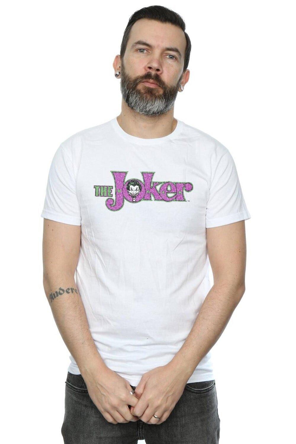 Футболка с логотипом The Joker Crackle DC Comics, белый 
Футболка с логотипом The Joker Crackle DC Comics, белый