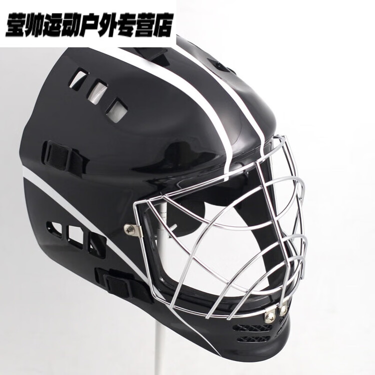 He Jiagong Бейсбольный шлем для кэтчера, хоккейный вратарский шлем, глянцевый черный с белыми полосами
He Jiagong Бейсбольный шлем для кэтчера, хоккейный вратарский шлем, глянцевый черный с белыми полосами