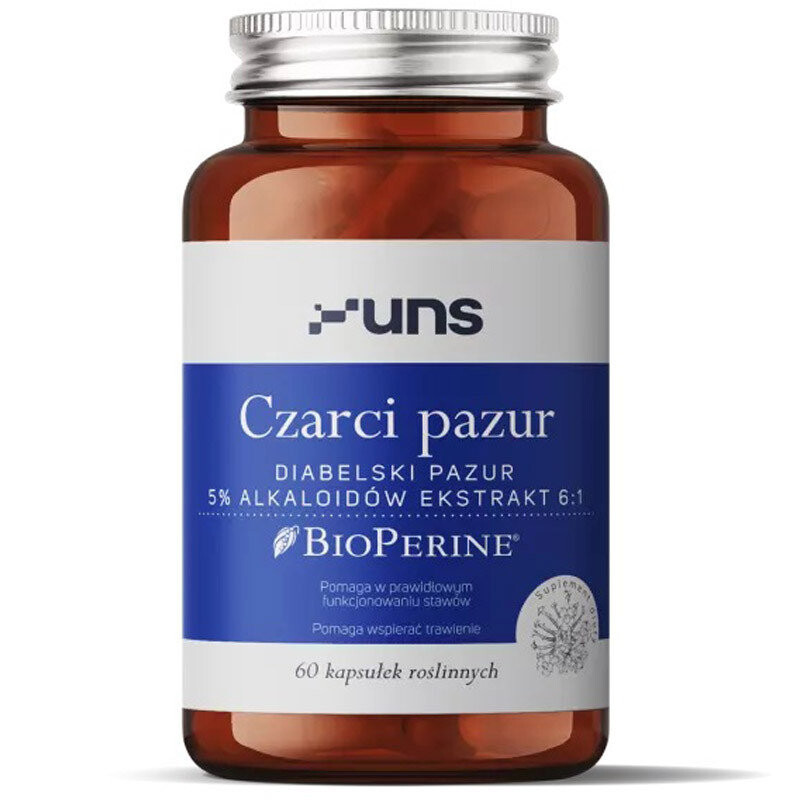 UNS, Devil's Claw Devil's Claw 5% экстракт алкалоидов 6:1, Добавка , 60 капсул