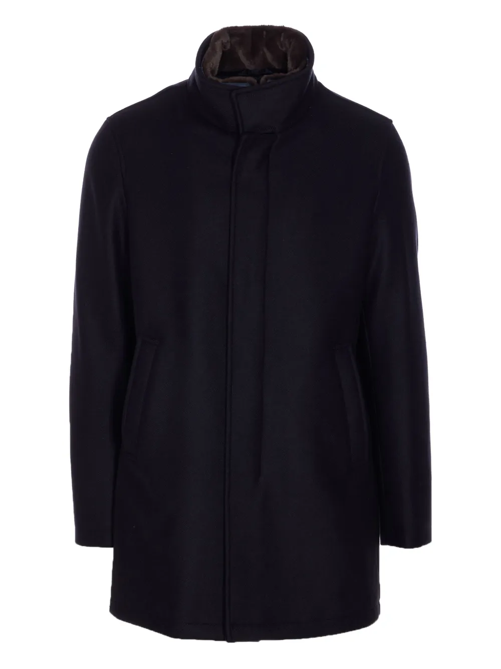Пальто на молнии с воротником из овчины Herno, синий
Пальто на молнии с воротником из овчины Herno, синий