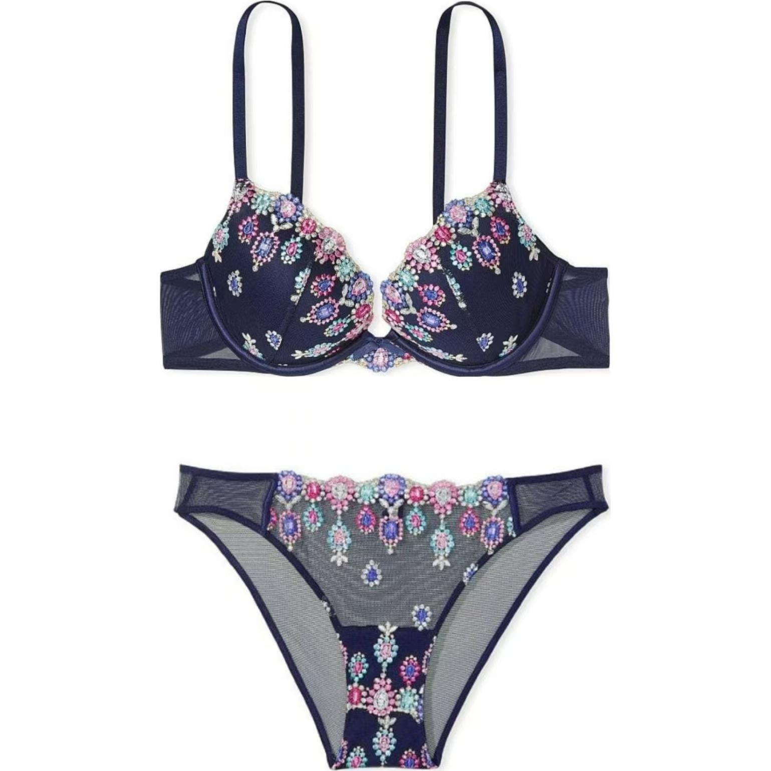 Victoria's Secret Женский комплект нижнего белья королевского синего цвета
Victoria's Secret Женский комплект нижнего белья королевского синего цвета