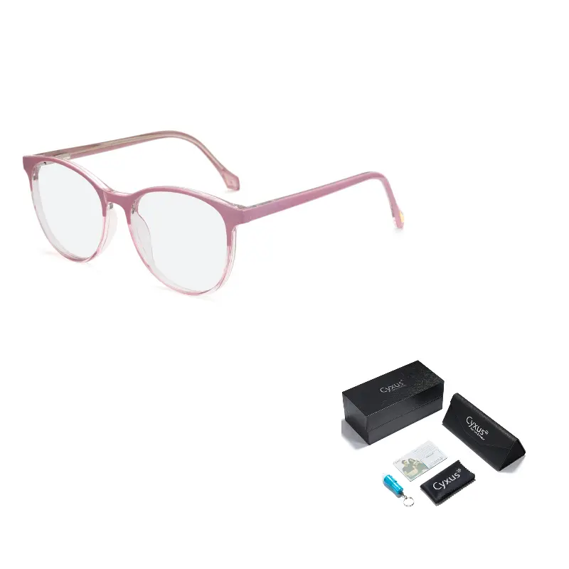 CYXUS Овальные очки для компьютера унисекс, Pink Frame with Blue Lens C17
CYXUS Овальные очки для компьютера унисекс, Pink Frame with Blue Lens C17