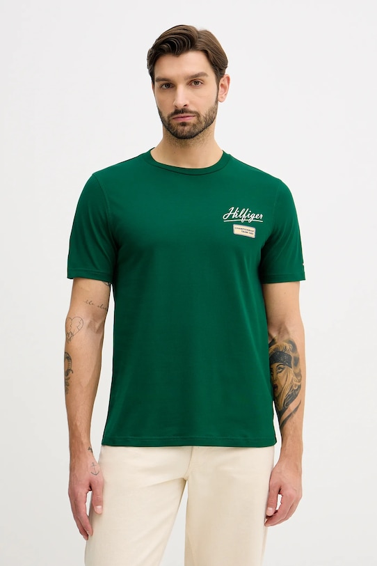 Хлопковая футболка Tommy Hilfiger, зеленый
Хлопковая футболка Tommy Hilfiger, зеленый