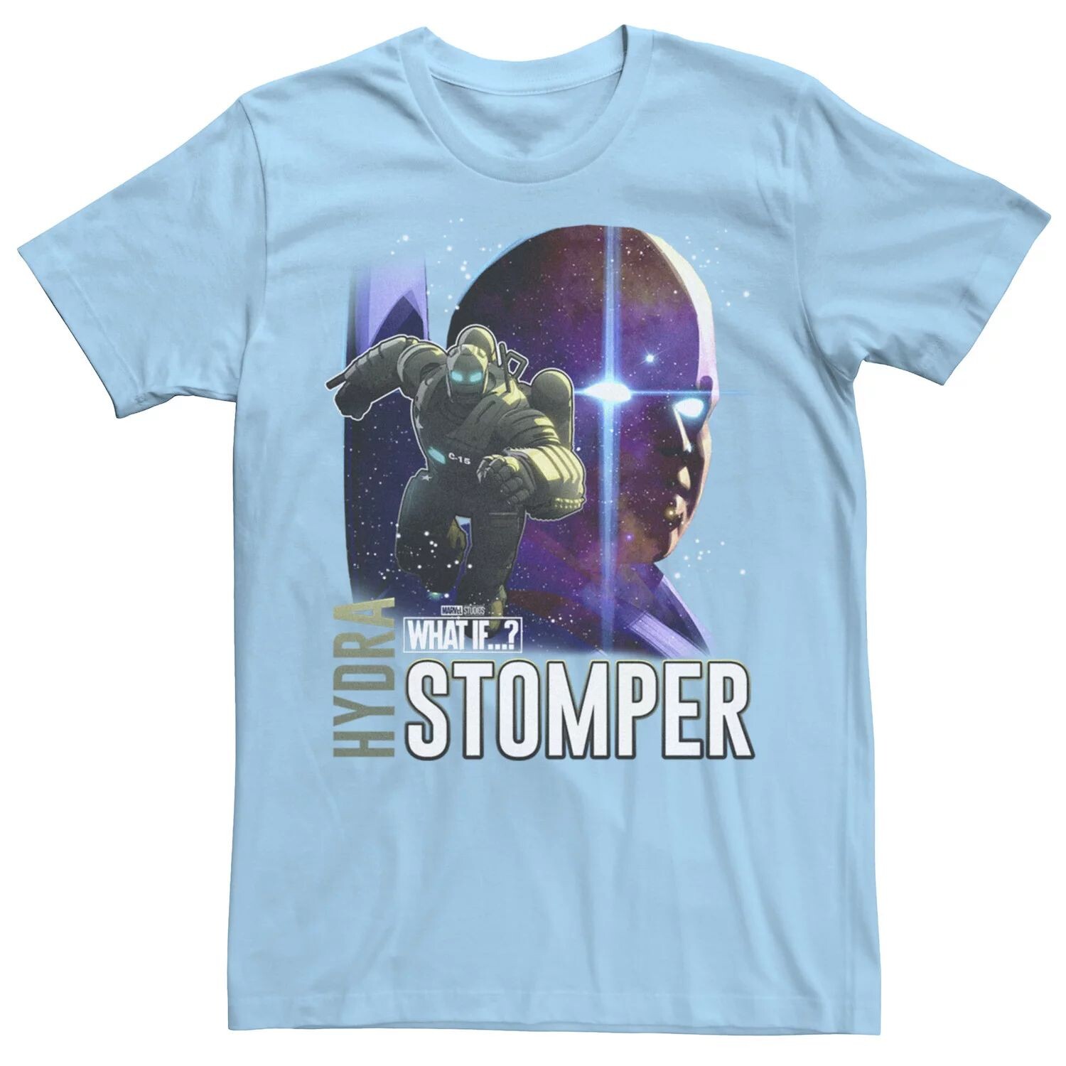 Мужская футболка с плакатом Marvel What If Hydrastomper и Watcher Licensed Character 
Мужская футболка с плакатом Marvel What If Hydrastomper и Watcher Licensed Character