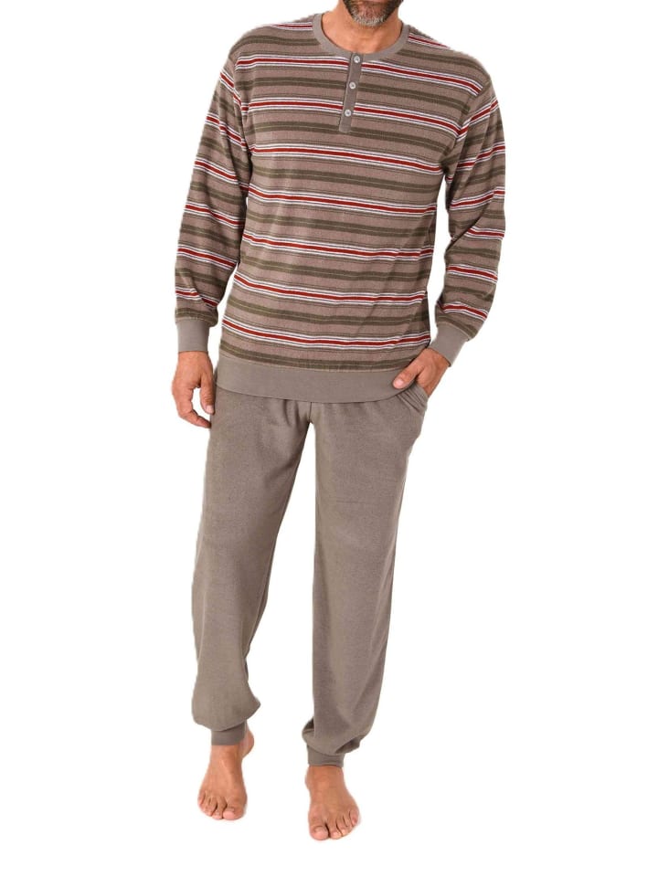 NORMANN Пижамный комплект с длинными рукавами из эластичной махровой ткани с манжетами, серый
NORMANN Пижамный комплект с длинными рукавами из эластичной махровой ткани с манжетами, серый