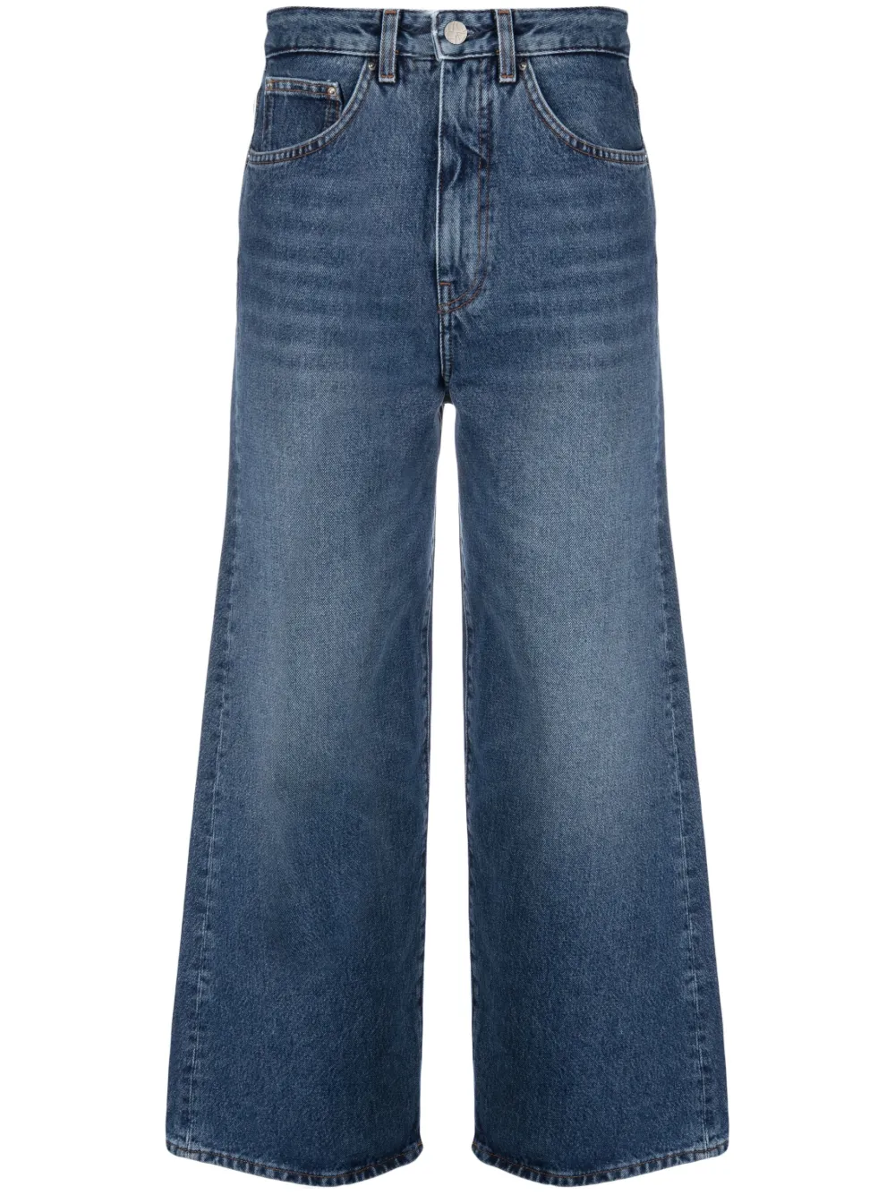 Укороченные расклешенные джинсы из органического хлопка TOTEME, синий
Укороченные расклешенные джинсы из органического хлопка TOTEME, синий