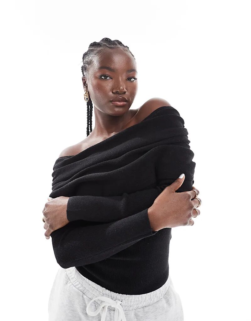 Cotton On Топ на резинке Everfine, сборка на плечах, черный цвет
Cotton On Топ на резинке Everfine, сборка на плечах, черный цвет