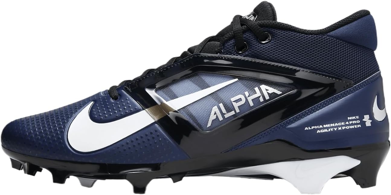 Футбольные бутсы Nike Alpha Menace 4 Pro NRG для мужчин, Midnight Navy/Metallic Silver
Футбольные бутсы Nike Alpha Menace 4 Pro NRG для мужчин, Midnight Navy/Metallic Silver