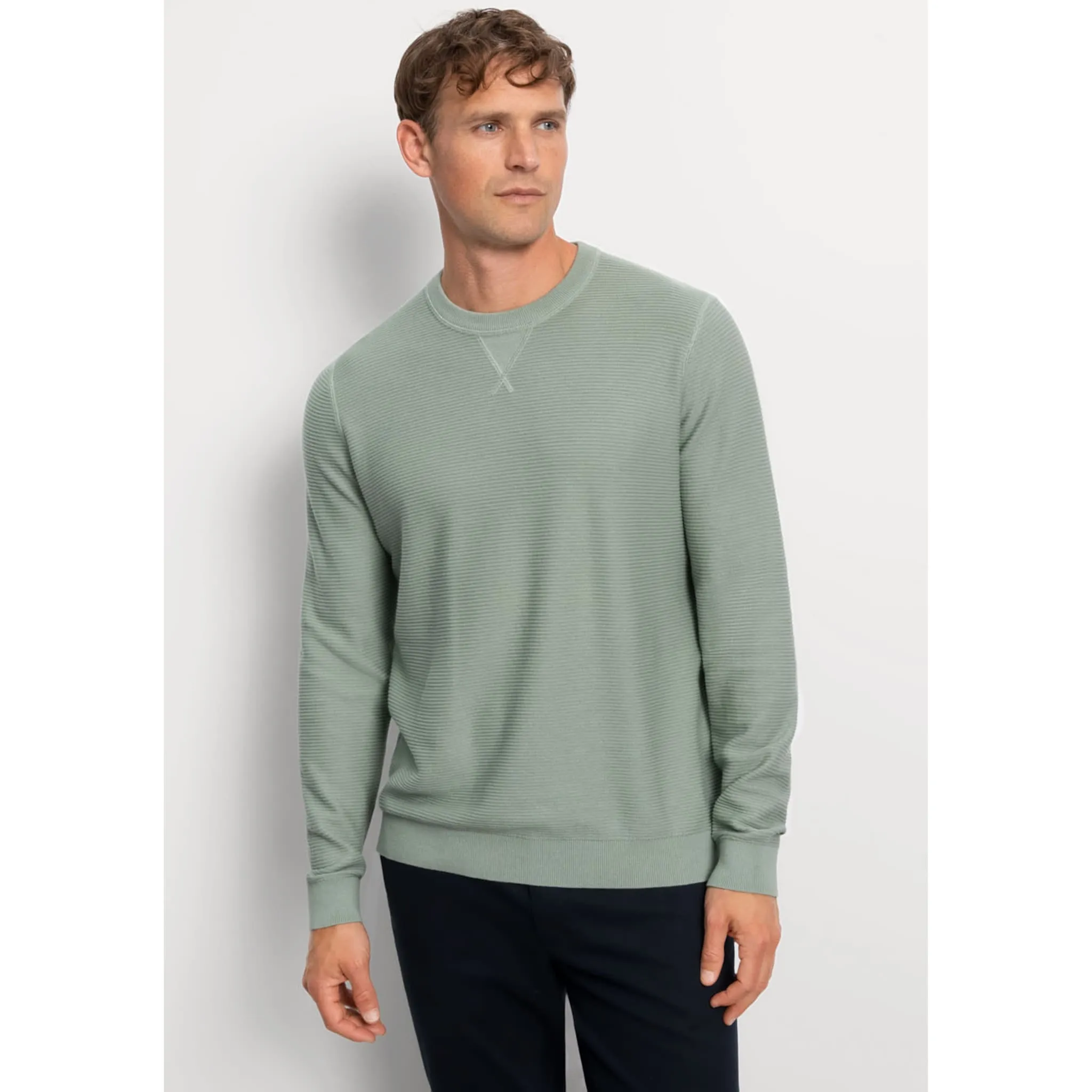 OLYMP Свитер с круглым вырезом "OLYMP Knit Casual", зеленый
OLYMP Свитер с круглым вырезом "OLYMP Knit Casual", зеленый