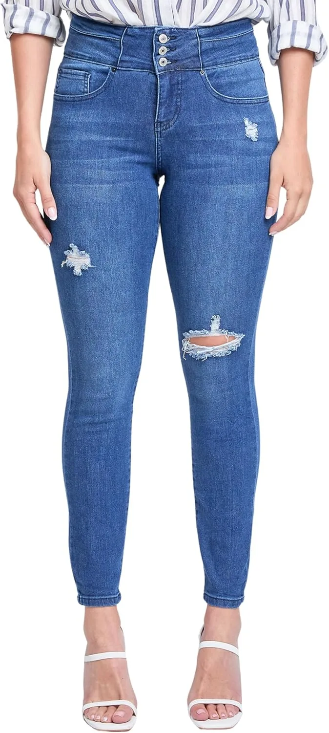 Royalty for Me Women's High Rise 3 Button Stacked Waistband Skinny Sustainable Jean
Royalty for Me Women's High Rise 3 Button Stacked Waistband Skinny Sustainable Jean