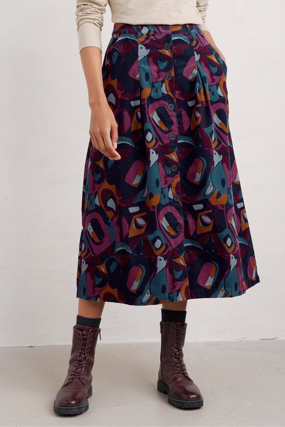 Юбка из 100% органического хлопка с вельветовым узором Seasalt Cornwall, синий
Юбка из 100% органического хлопка с вельветовым узором Seasalt Cornwall, синий