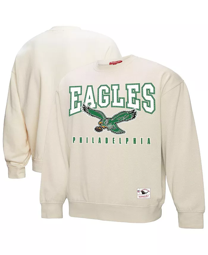 Женская кремовая флисовая толстовка с надписью «Philadelphia Eagles Fandom» Mitchell & Ness
Женская кремовая флисовая толстовка с надписью «Philadelphia Eagles Fandom» Mitchell & Ness