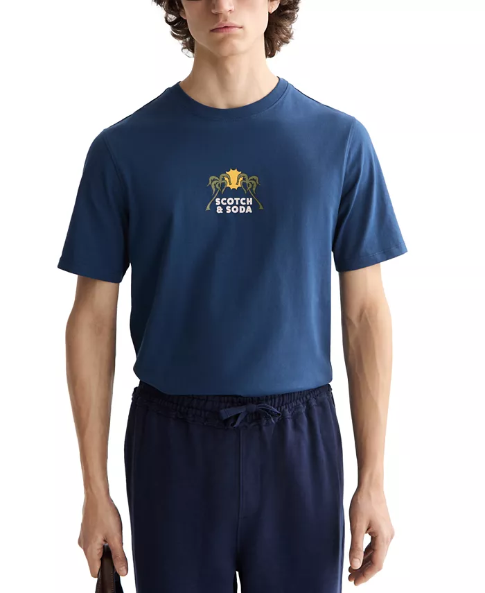 Мужская футболка с коротким рукавом и двойным принтом Crewneck SCOTCH & SODA, синий
Мужская футболка с коротким рукавом и двойным принтом Crewneck SCOTCH & SODA, синий