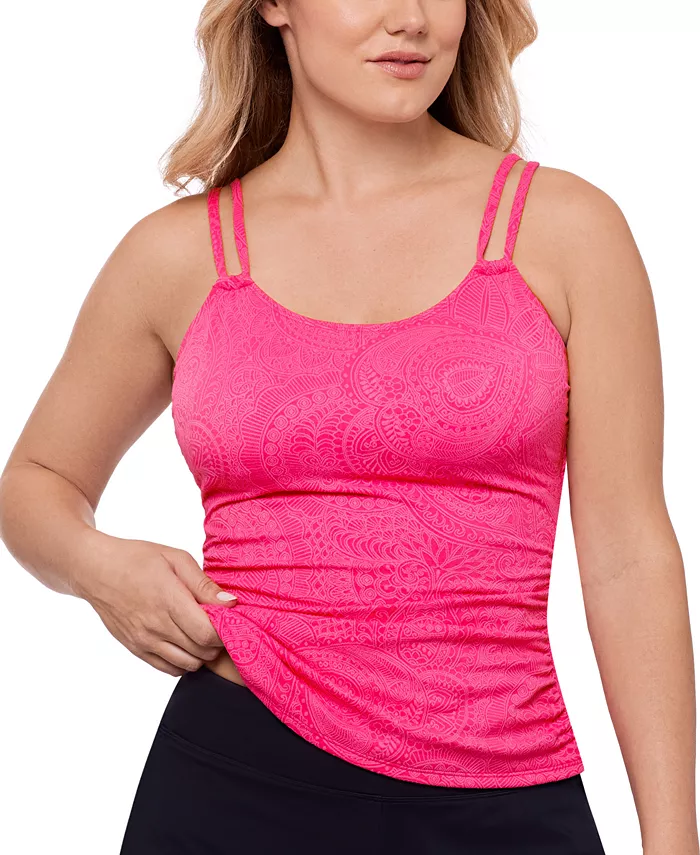 Женский топ-танкини с туннельной спинкой и принтом "пейсли" Swim Solutions, розовый
Женский топ-танкини с туннельной спинкой и принтом "пейсли" Swim Solutions, розовый