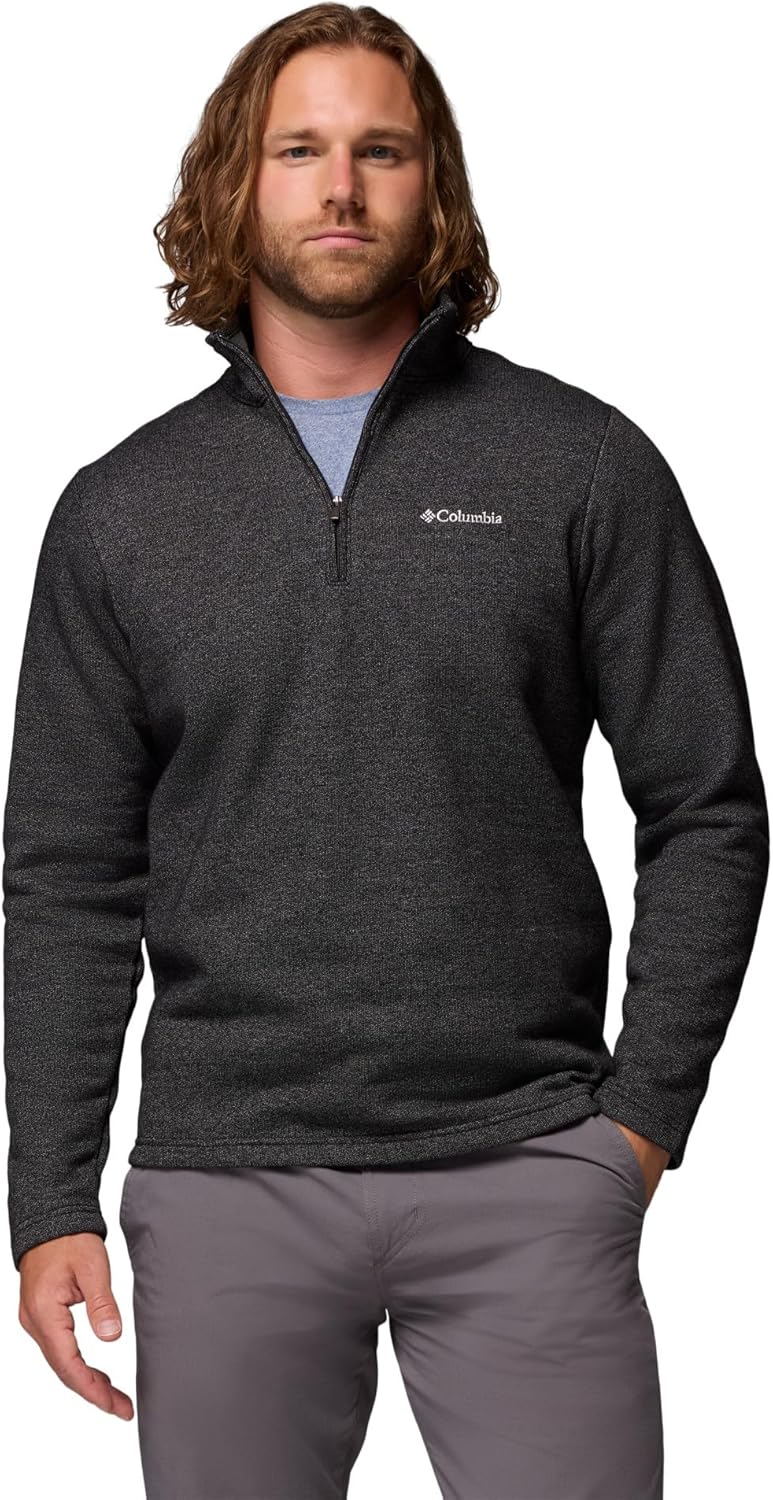 Columbia Men's Great Hart Mountain III Half Zip, Black Heather
Columbia Men's Great Hart Mountain III Half Zip, Black Heather