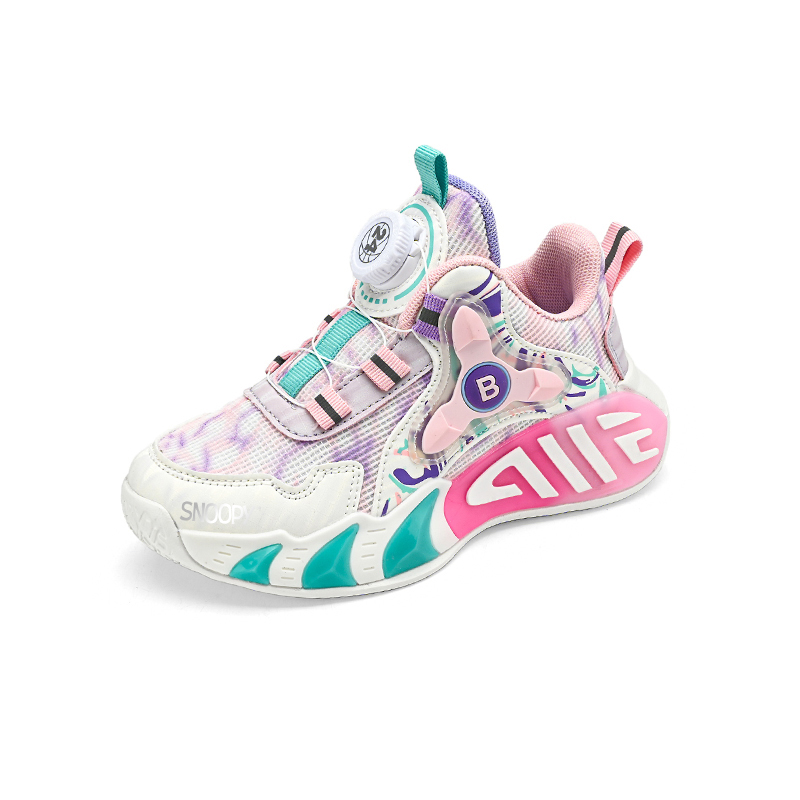 Баскетбольные кроссовки с высоким верхом, противоскользящие, амортизирующие, износостойкие, дышащие, детские SNOOPY, розовый 
Баскетбольные кроссовки с высоким верхом, противоскользящие, амортизирующие, износостойкие, дышащие, детские SNOOPY, розовый