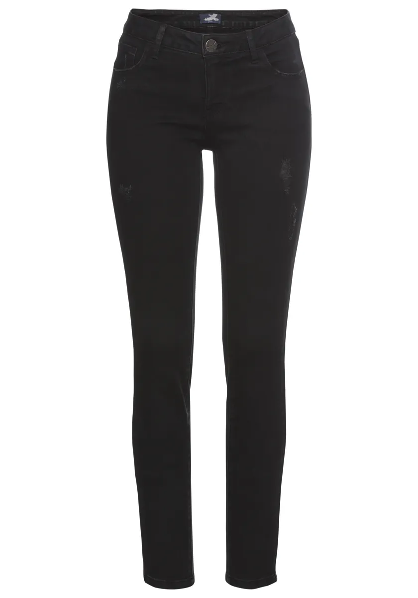 Джинсы скинни Arizona "Ultra-Stretch", средняя талия, черный
Джинсы скинни Arizona "Ultra-Stretch", средняя талия, черный