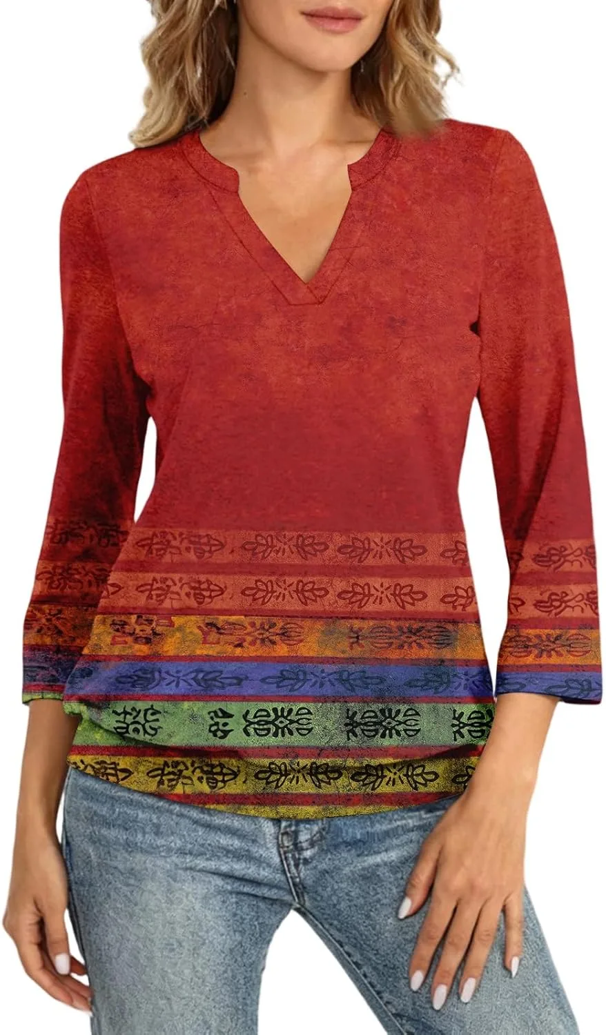 Женская блузка 3/4 рукава V-образный вырез FlekmanArt
Женская блузка 3/4 рукава V-образный вырез FlekmanArt