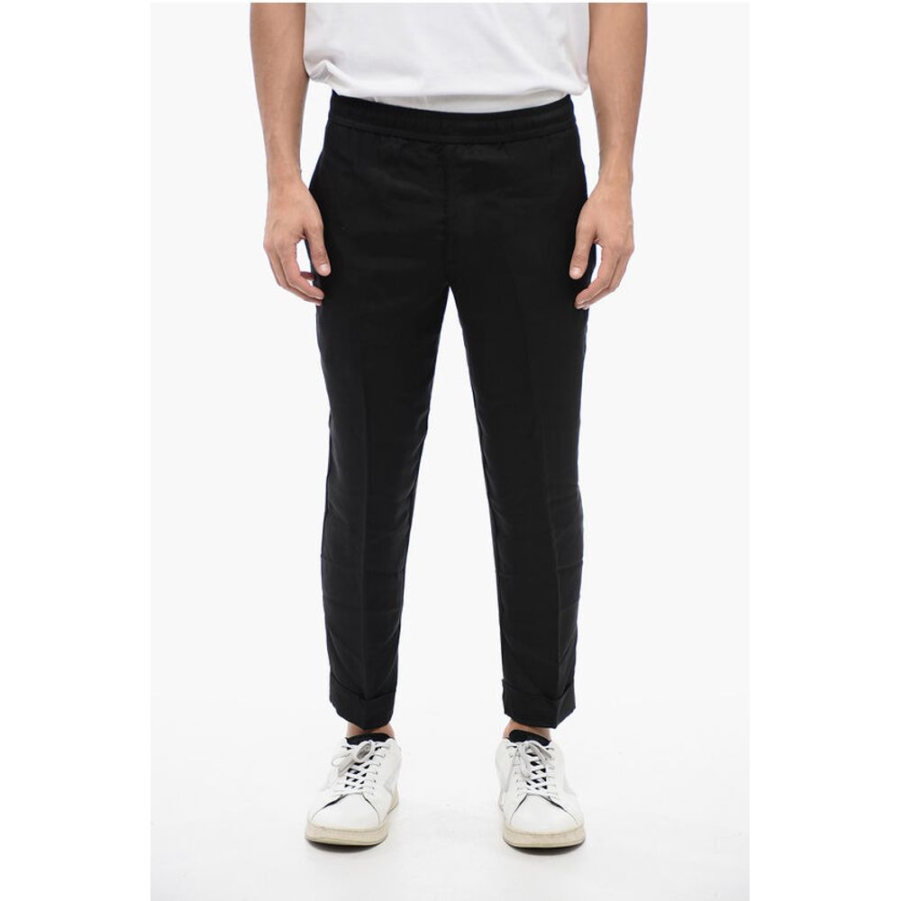 Брюки из вискозной смеси с низкой посадкой и эластичным поясом Neil Barrett, Black
Брюки из вискозной смеси с низкой посадкой и эластичным поясом Neil Barrett, Black