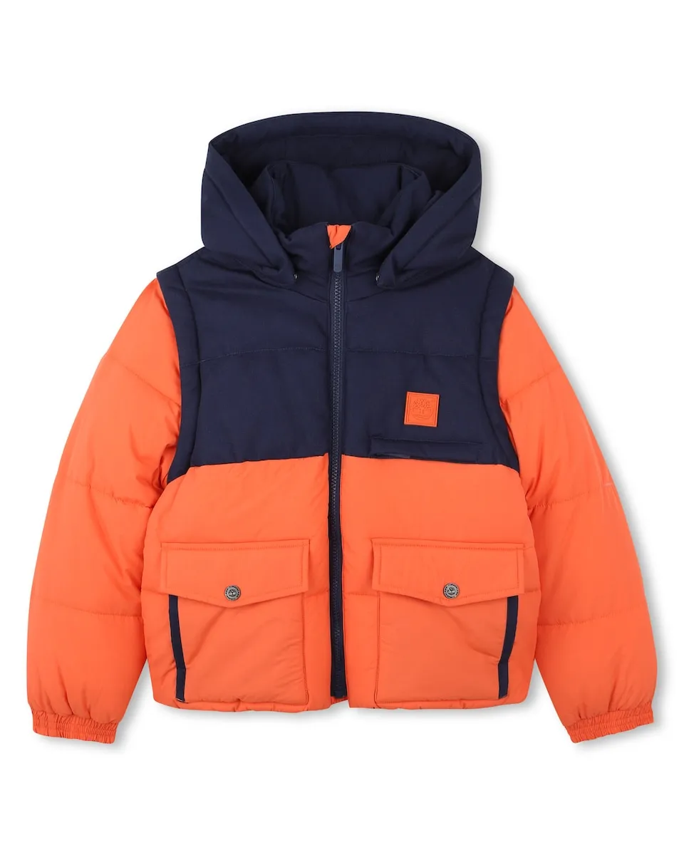 Детское хлопковое пальто Timberland, оранжевый
Детское хлопковое пальто Timberland, оранжевый