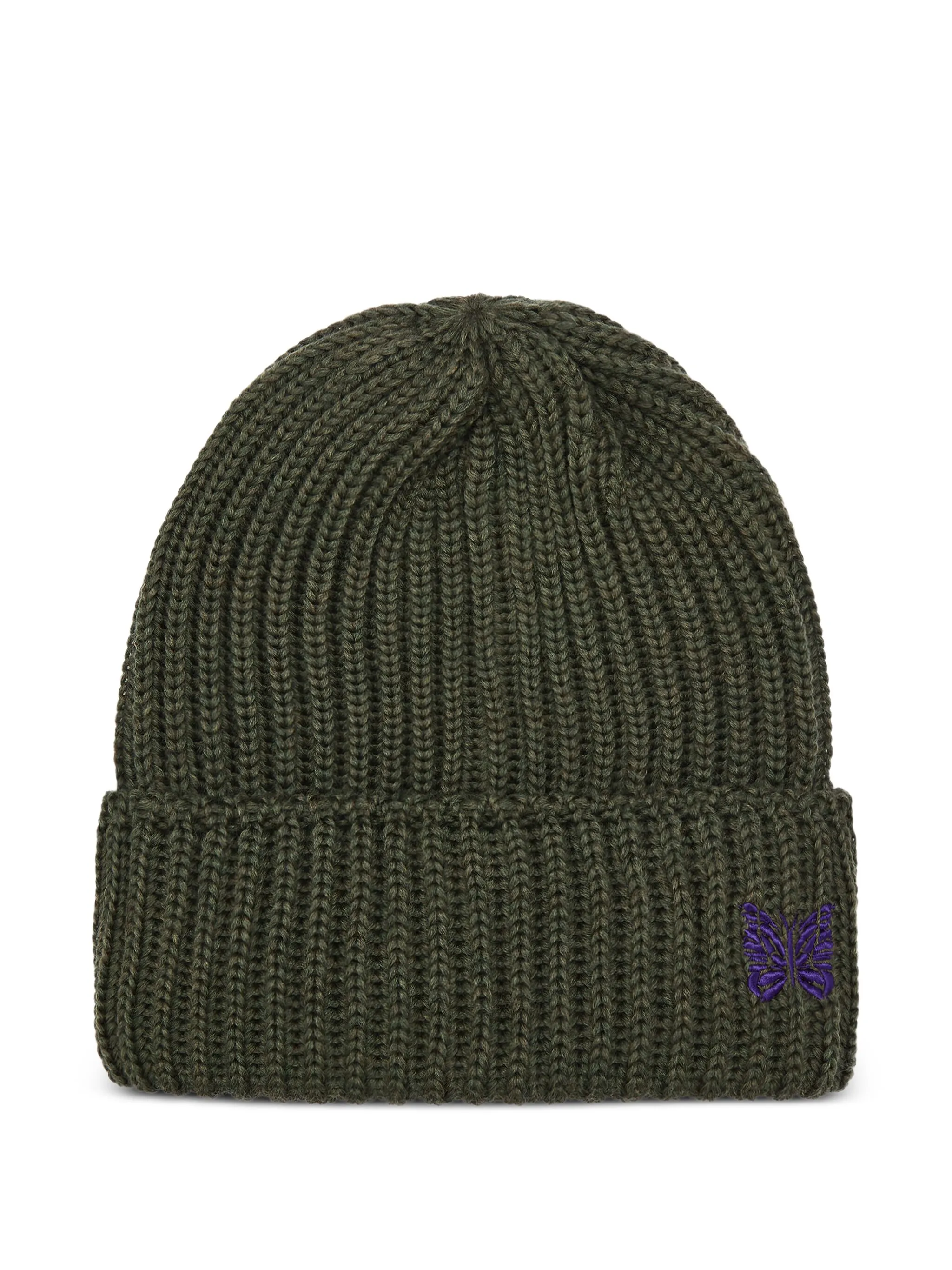 Шапка бини в рубчик с вышивкой Needles, зеленый
Шапка бини в рубчик с вышивкой Needles, зеленый