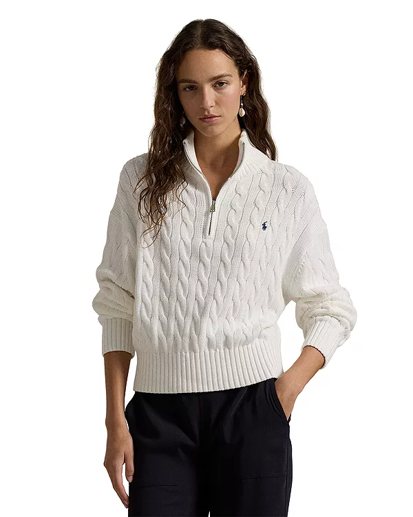 Свитер крупной вязки с молнией до середины груди от Ralph Lauren Ralph Lauren, белый
Свитер крупной вязки с молнией до середины груди от Ralph Lauren Ralph Lauren, белый