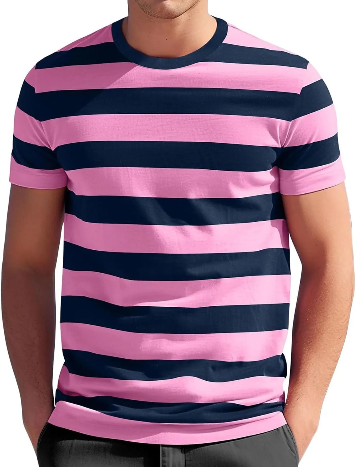 Футболка для мужчин Stripe, Loose, Comfy, Breathable, Crewneck, Short Sleeve, Plus Size
Футболка для мужчин Stripe, Loose, Comfy, Breathable, Crewneck, Short Sleeve, Plus Size