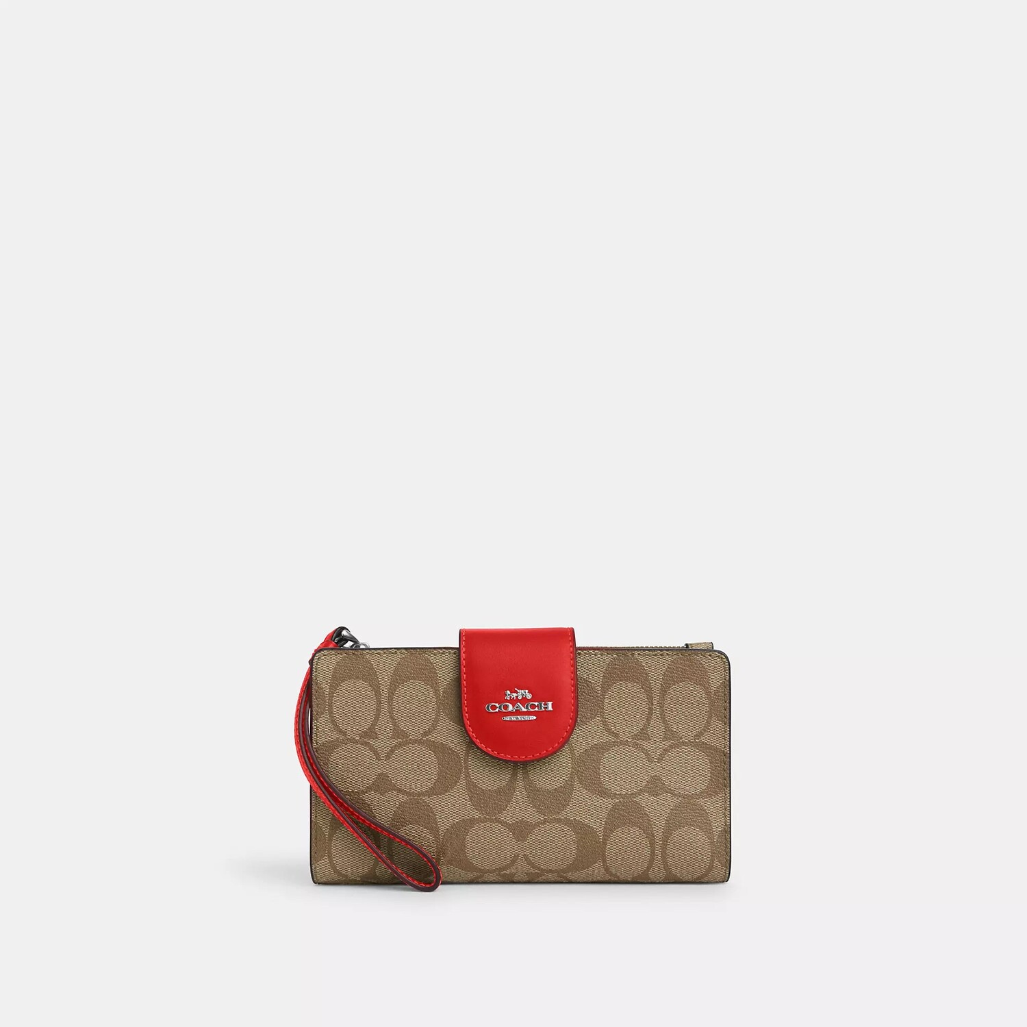 Кошелек для телефона Coach Outlet Tech из канвы с цветными блоками и подписью, цвет Silver/Khaki/Miami Red
Кошелек для телефона Coach Outlet Tech из канвы с цветными блоками и подписью, цвет Silver/Khaki/Miami Red