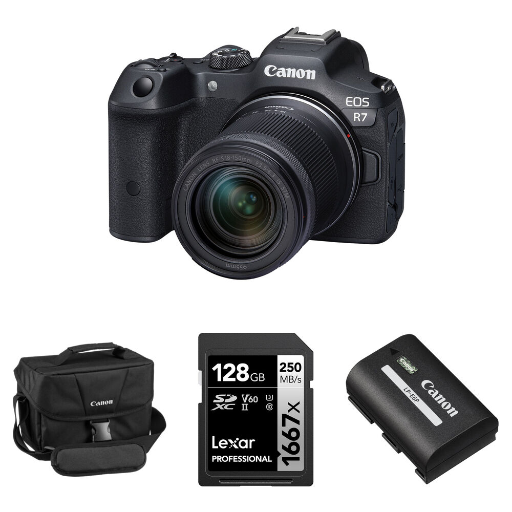 Беззеркальная камера Canon EOS R7 Mirrorless Camera with 18-150mm Lens and
Беззеркальная камера Canon EOS R7 Mirrorless Camera with 18-150mm Lens and