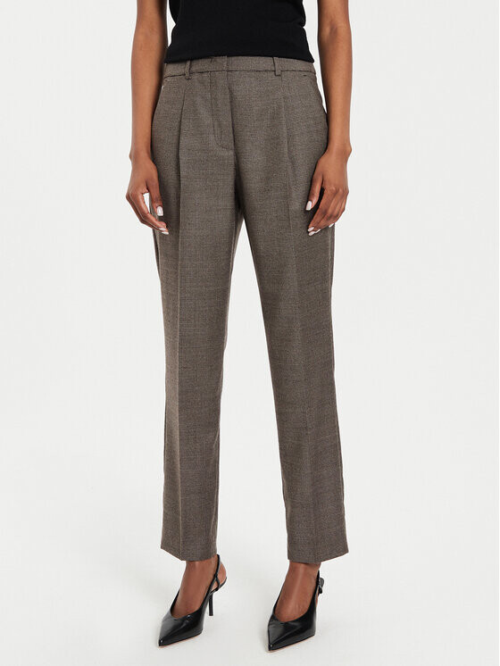 Тканевые брюки узкого кроя Weekend Max Mara, коричневый
Тканевые брюки узкого кроя Weekend Max Mara, коричневый
