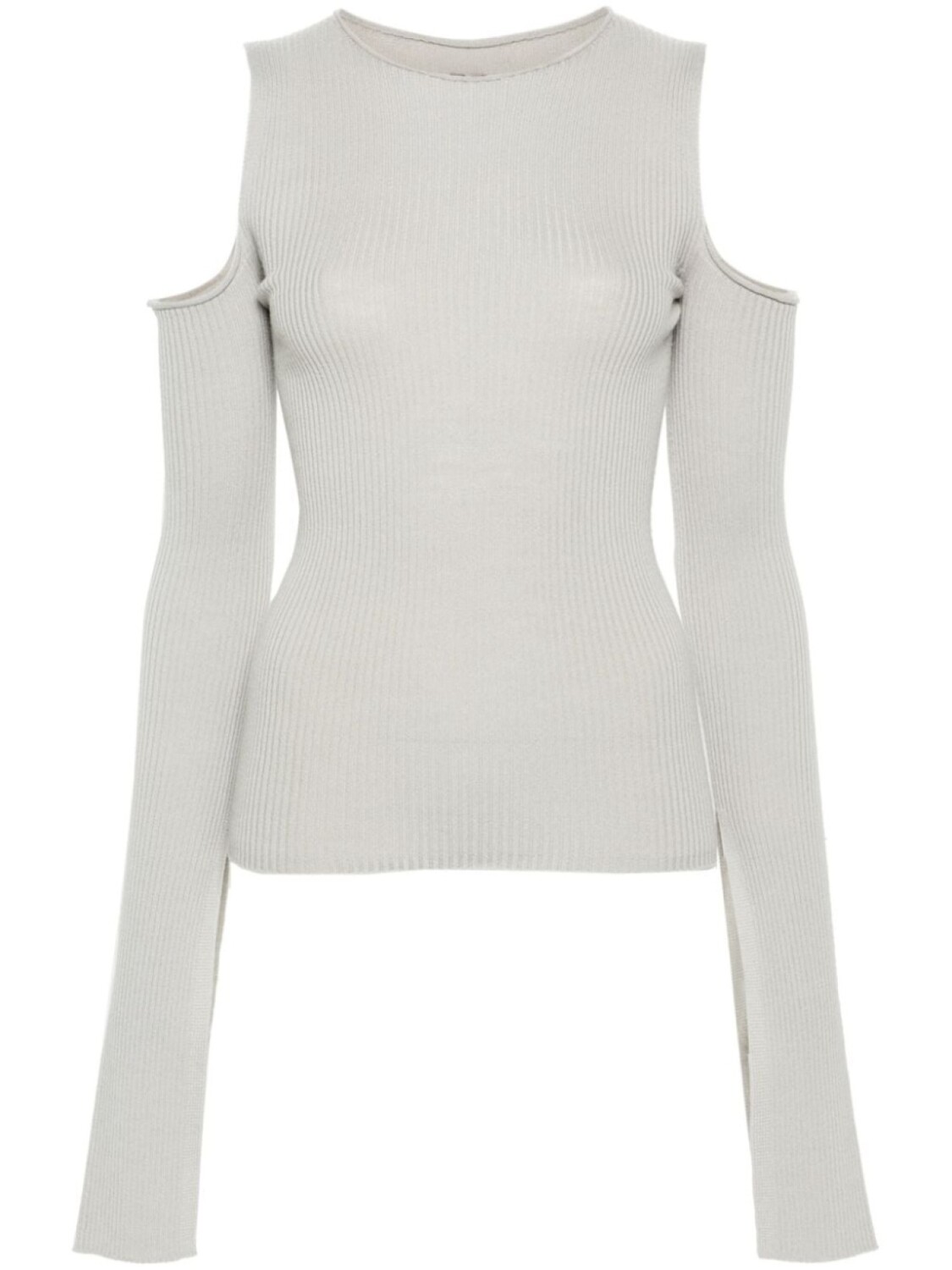 Rick Owens джемпер в рубчик с вырезами, нейтральный цвет
Rick Owens джемпер в рубчик с вырезами, нейтральный цвет