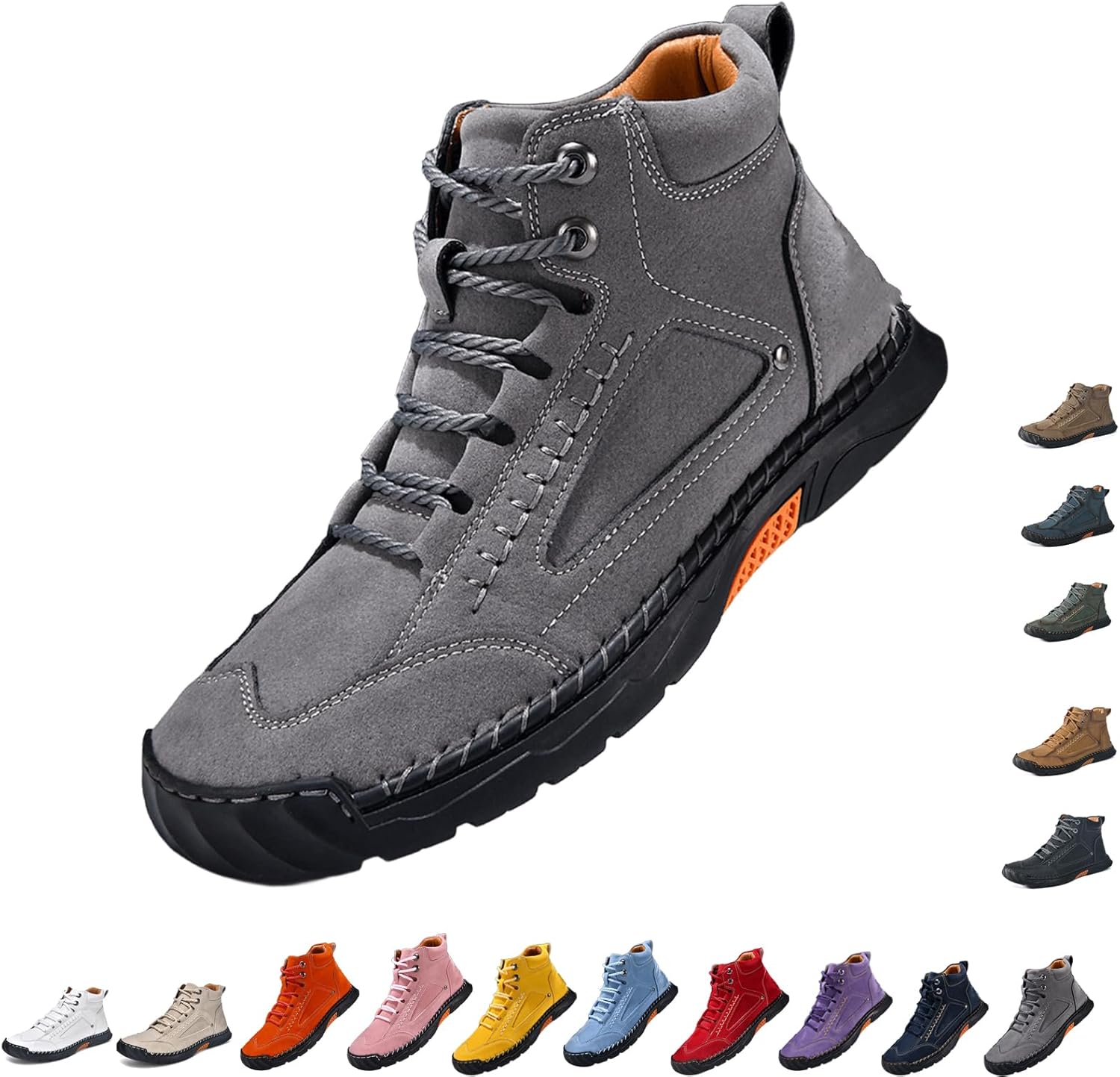 Мужские широкие кожаные ботинки Комфортные ручной работы походные ботинки с поддержкой свода стопы, водонепроницаемые ботинки с просторным носком Generic, серый
Мужские широкие кожаные ботинки Комфортные ручной работы походные ботинки с поддержкой свода стопы, водонепроницаемые ботинки с просторным носком Generic, серый