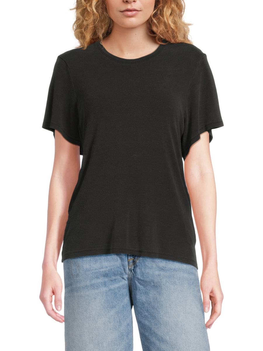 Ребристый топ Jeanius Good American, черный
Ребристый топ Jeanius Good American, черный